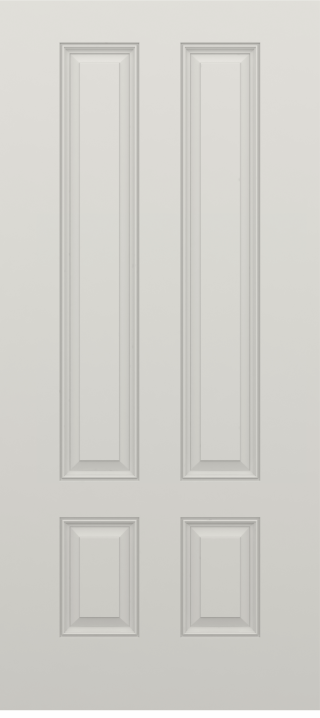 Smooth 3/4 Four Panel Door