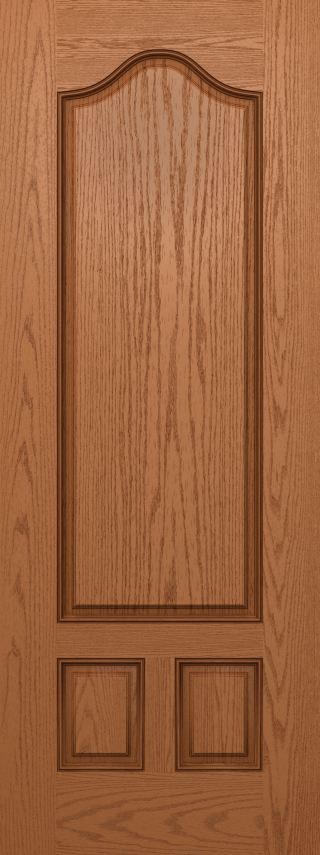Oak 3/4 Three Panel Door