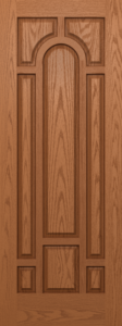 Oak Eight Panel Center Arch Door