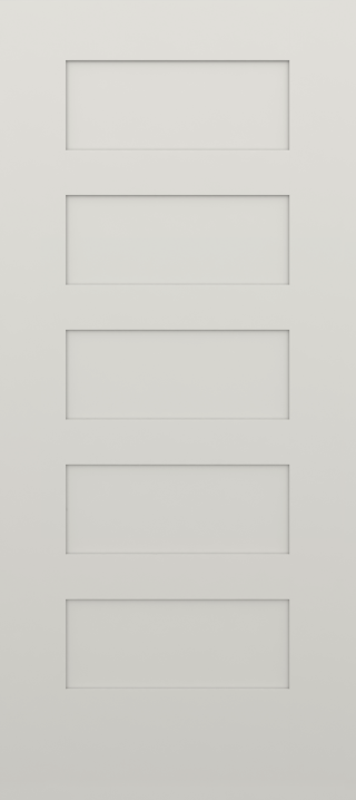 Fire Rated Smooth Five Panel Stack Shaker Door