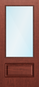 Mahogany Flush Glazed 3/4 Lite Door