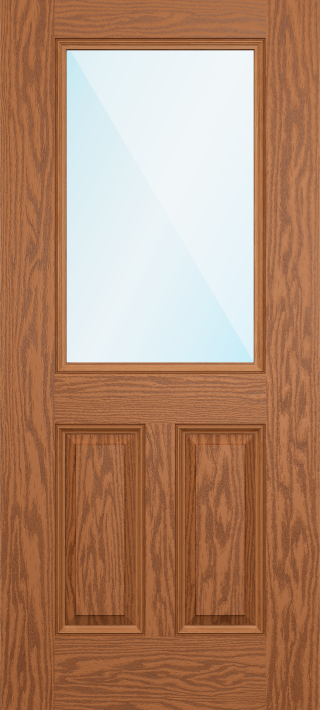 Oak Flush Glazed Half Lite Door