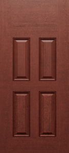 Mahogany Four Panel Blank Top Door
