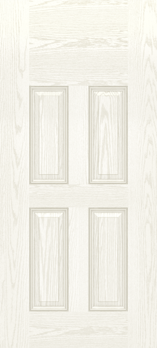 White Oak Four Panel Blank Top Door
