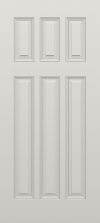 Smooth Six Panel Craftsman Door