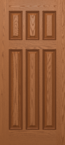Oak Six Panel Craftsman Door