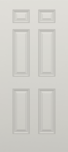 Brushed Six Panel Utility Door