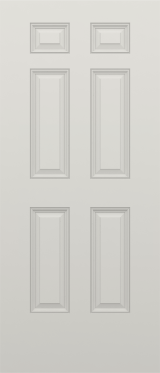 Brushed Six Panel Utility Door