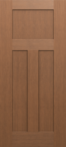 Fir Three Panel Shaker Craftsman Door