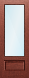 Mahogany Flush Glazed 3/4 Lite Door
